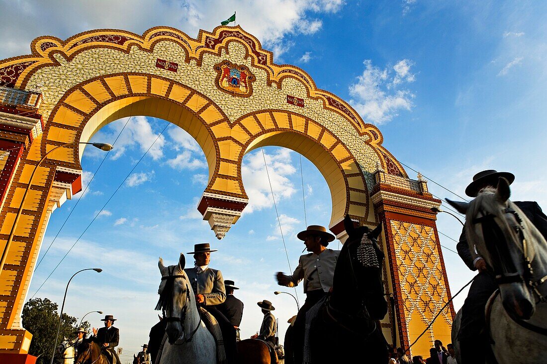 Feria de Abril The April Fair  ´El Real´  Main gate  Seville, Andalusia, Spain
