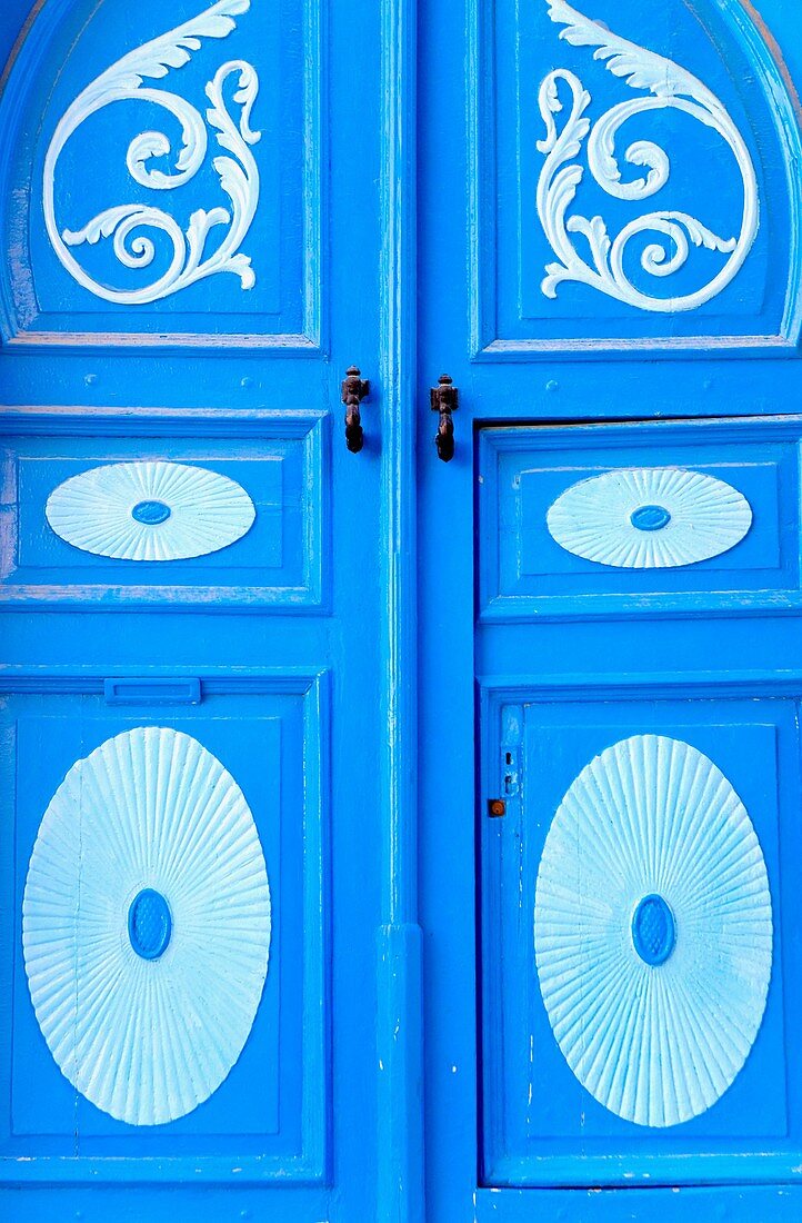 Tunez: Sidi Bou Said Detail of a door