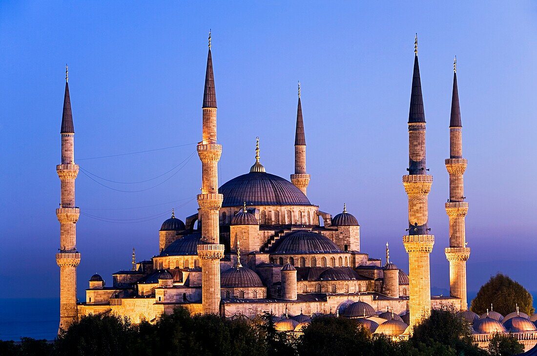 Mosque Sultan Ahmet Blue Mosque  Istanbul  Turkey