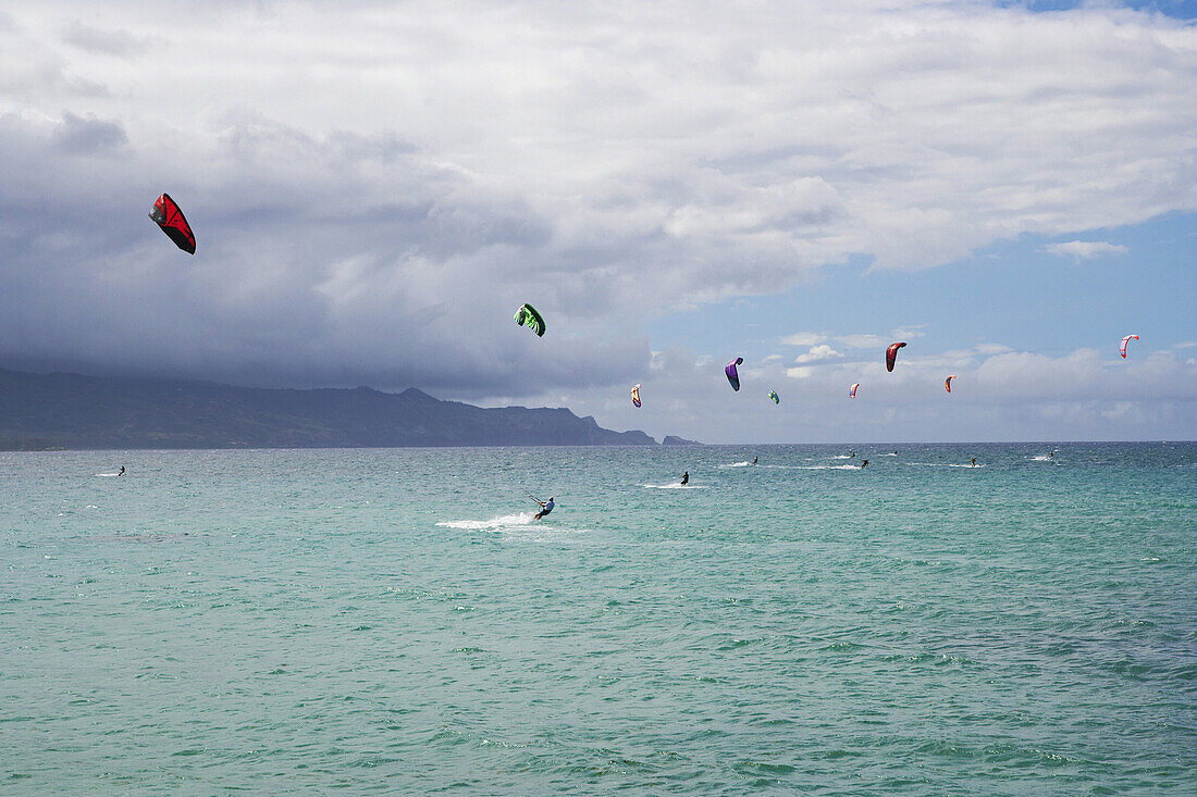 Surfer at Kanaha Beach Park, Kahului, Maui, Hawaii, USA, America