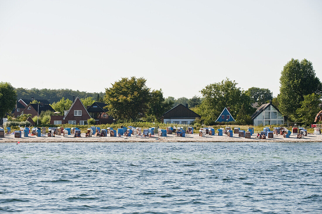 Blück über Ostsee auf Strand, Strande, Schleswig-Holstein, Deutschland