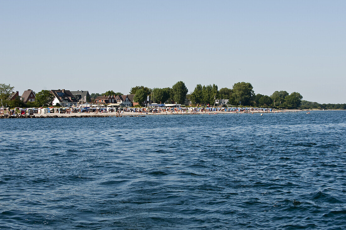 Blück über Ostsee auf Strand, Strande, Schleswig-Holstein, Deutschland