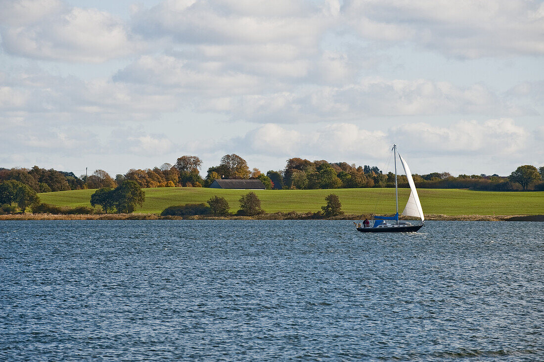 Segelboot auf der Schlei, Ostsee, Schleswig-Holstein, Deutschland