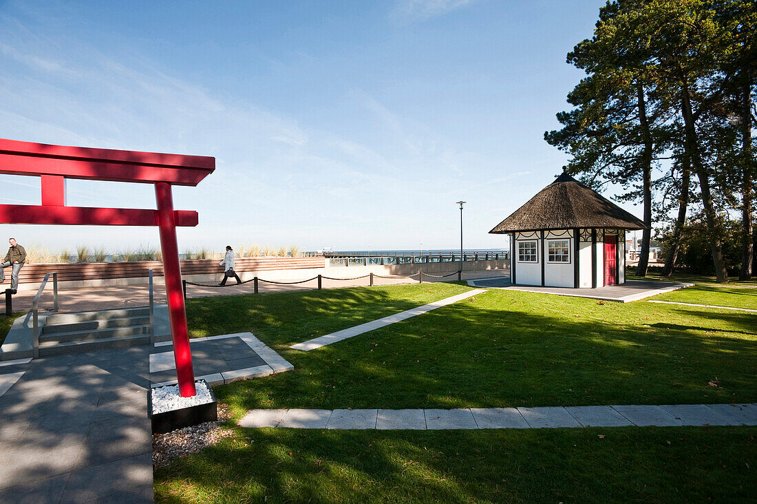 Japanese gate, Timmendorfer Strand, Schleswig-Holstein, Germany