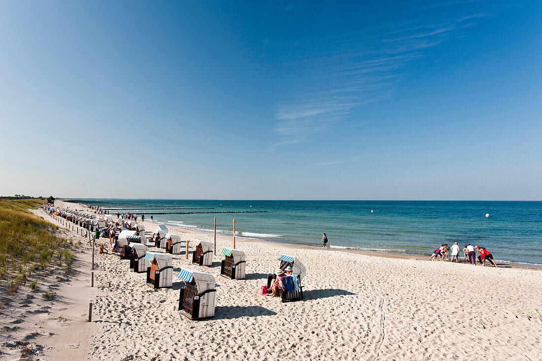 Strand bei Hohe Düne, Warnemünde, Rostock, Mecklenburg-Vorpommern, Deutschland