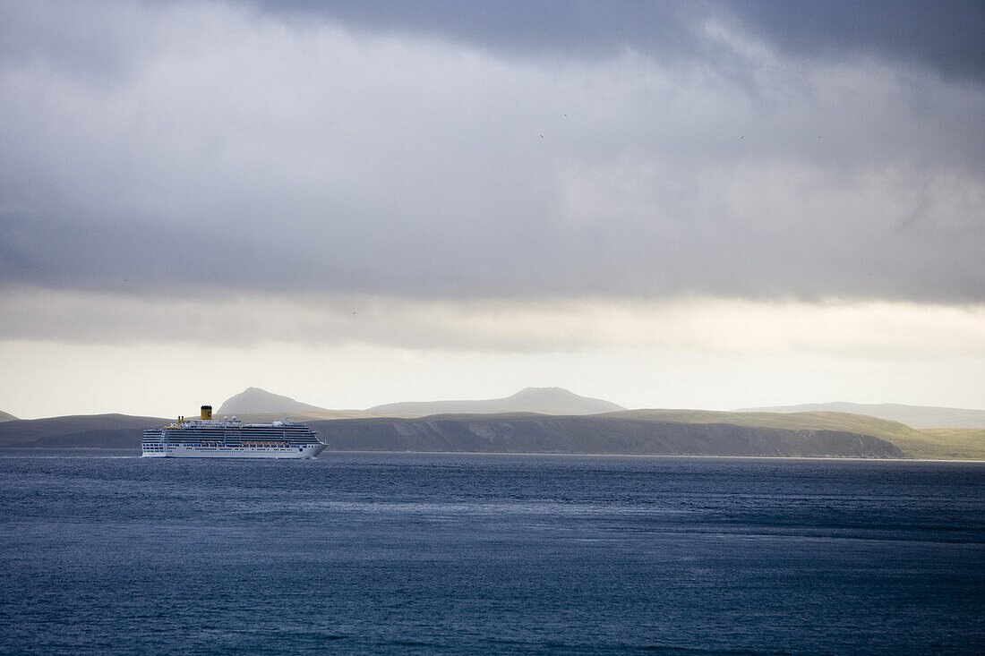 Cruiseship Costa Luminosa, near North Cape, Finnmark, Norway, Europe