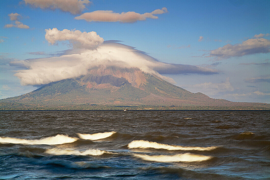 View from San Jorge of Concepcion volcano, Ometepe island, Nicaragua