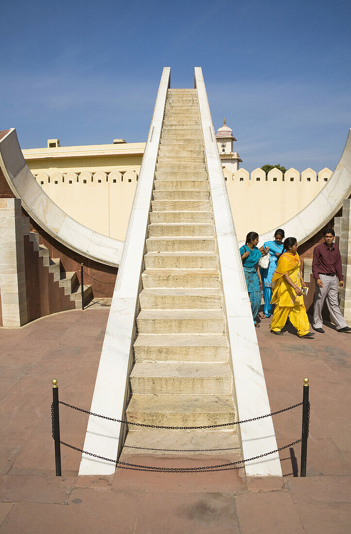 Laghu Samrat Yantra exhibit in Jantar Mantar Observatory, Jaipur, Rajasthan, India