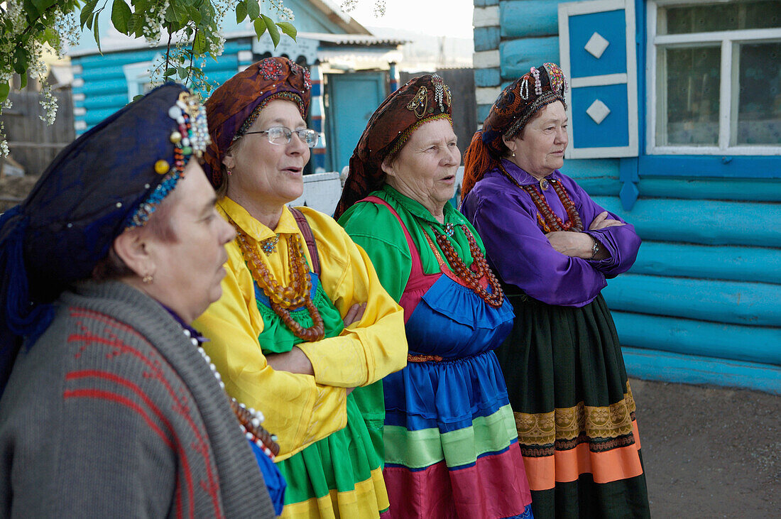Russia. Tarbagatai. A Buryat Village or ´Old Believers´, members of the Bilina Ladies Choir