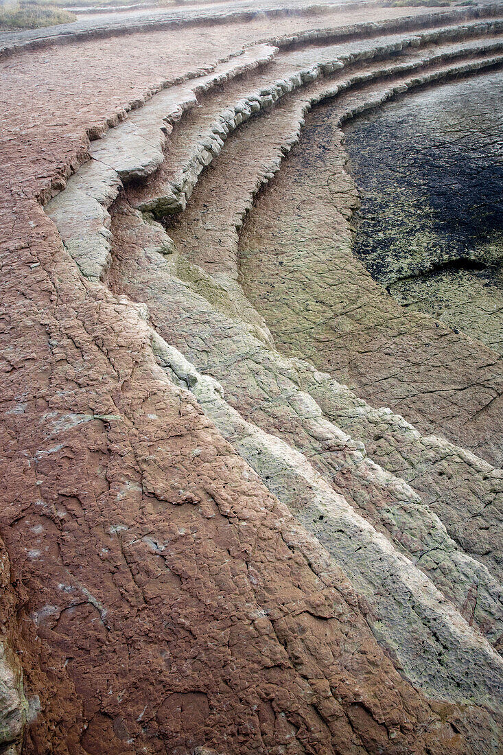 Hight tide, cliffs of Itzurun. Zumaya  Zumaia), Guipuzcoa  Gipuzkoa), Basque Country, Spain