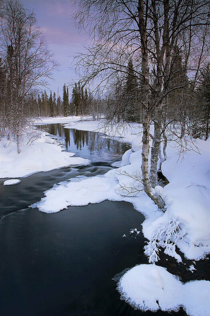 Winter river in Finland