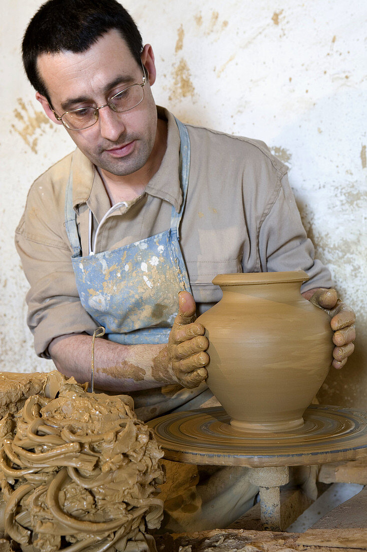 Spain. Cataluña. Girona. Costa Brava. Empordà. La Bisbal, typical ceramic