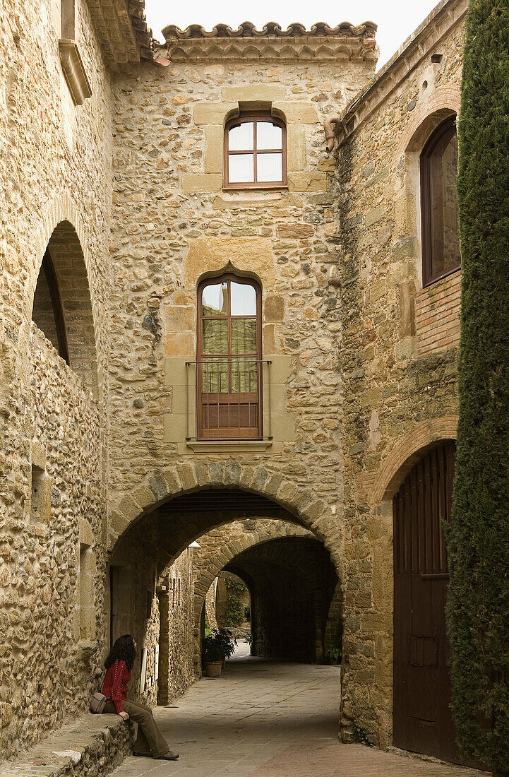 Spain. Cataluña. Girona. Costa Brava. Baix Empordà. Monells, medieval town.