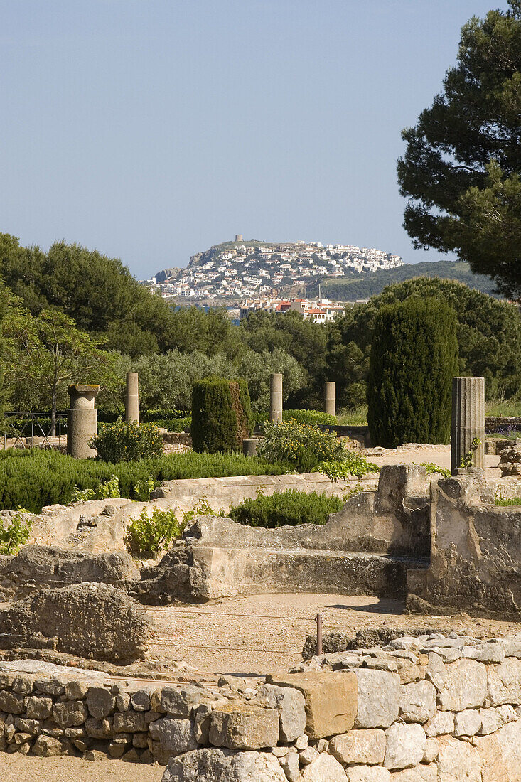 Spain, Cataluña, Girona, Costa Brava, Alt Empordà, Empúries, roman ruins.