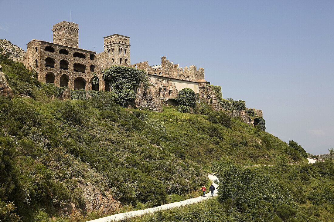 Spain. Cataluña. Girona. Alt Empordà. Costa Brava. Monastery Benedictine Sant Pere de Rodes  El Port de la Selva)