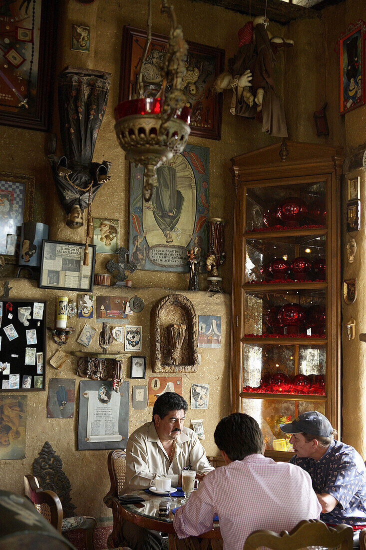 Mexico. Michoacan. Morelia. San Miguelito Restaurant. Spinters Corner and Saint Anthony Prostrate.
