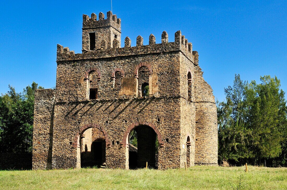 historic Fasiladas Archive, Royal Enclosure Fasil Ghebbi, UNESCO World Heritage Site, Gonder, Gondar, Amhara, Ethiopia, Africa