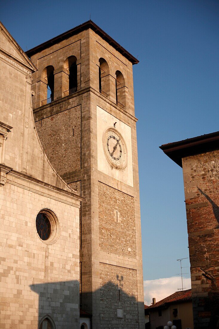 The sun sets on the Duomo in Cividale del Friuli in northern Italy