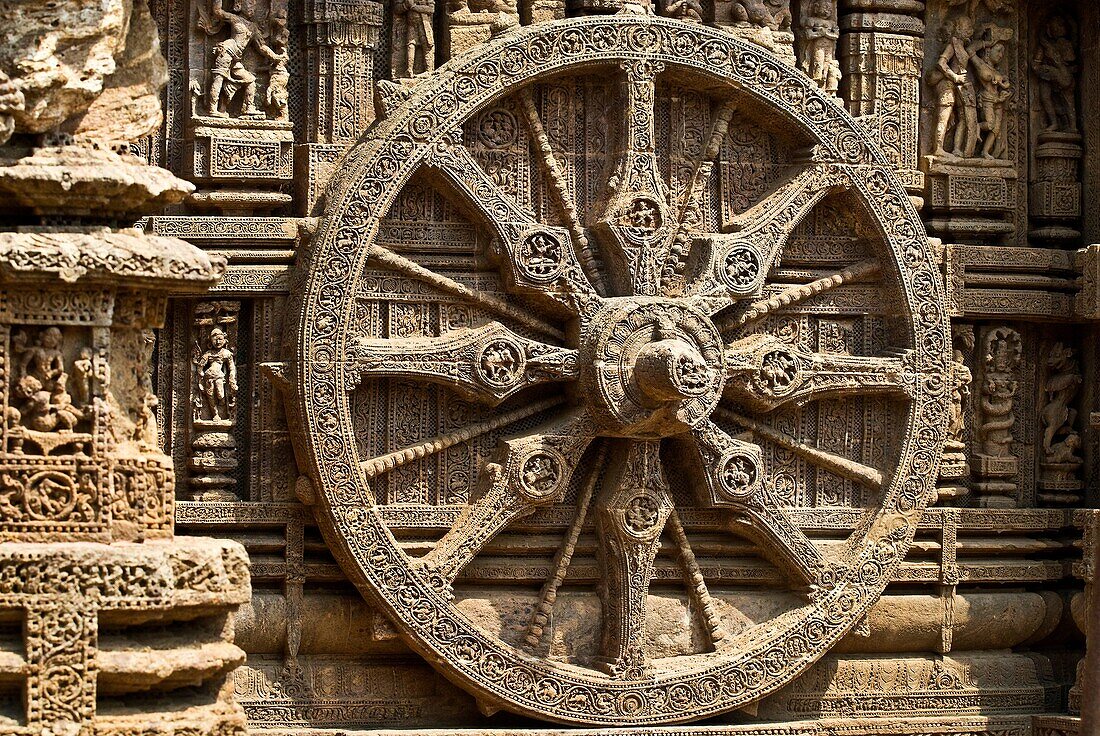 India,Orissa,Konarak,Sun temple or Suria,XIII century