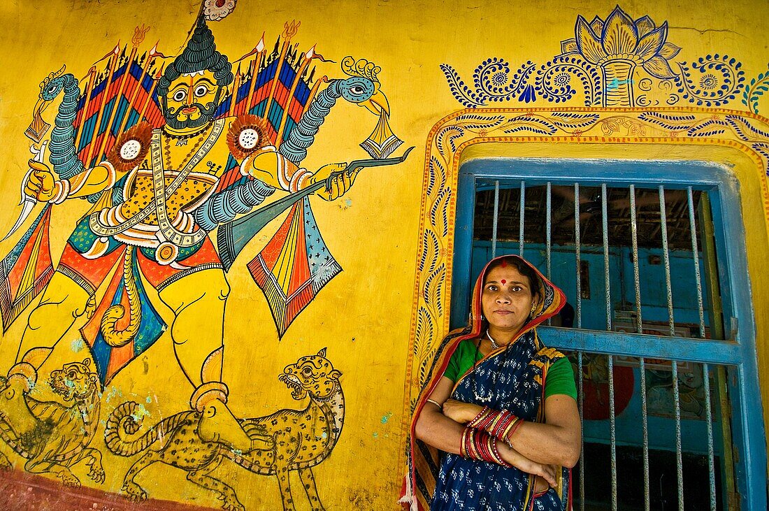 India,Orissa,Dandasahi village,murales,meet