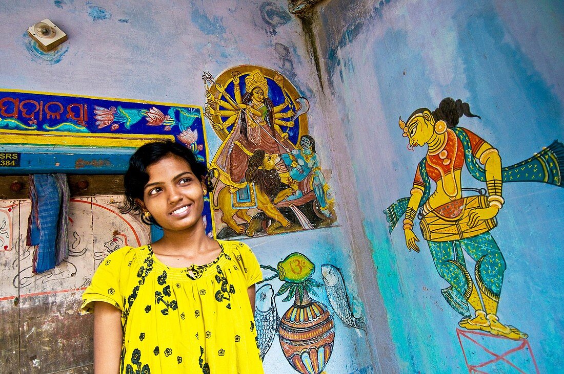 India,Orissa,Dandasahi village,murales,meet