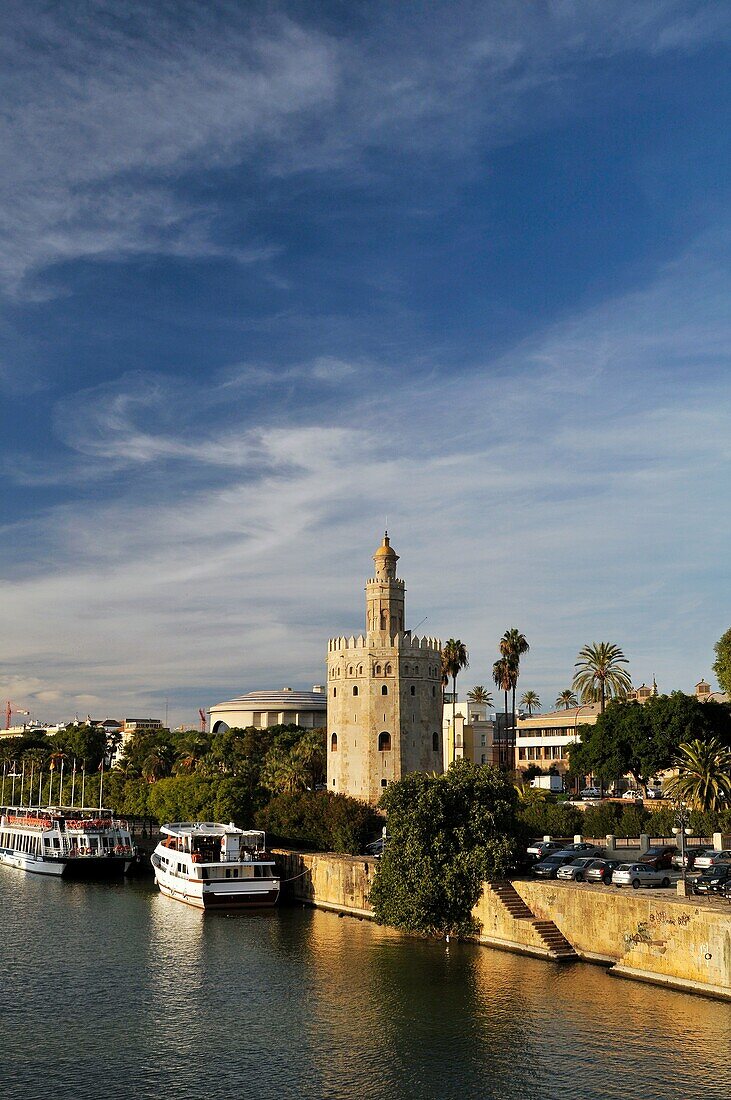 Torre del Oro Gold Tower on the Guadalquivir River, Sevilla, Andalucía, Spain, Europe october-2009