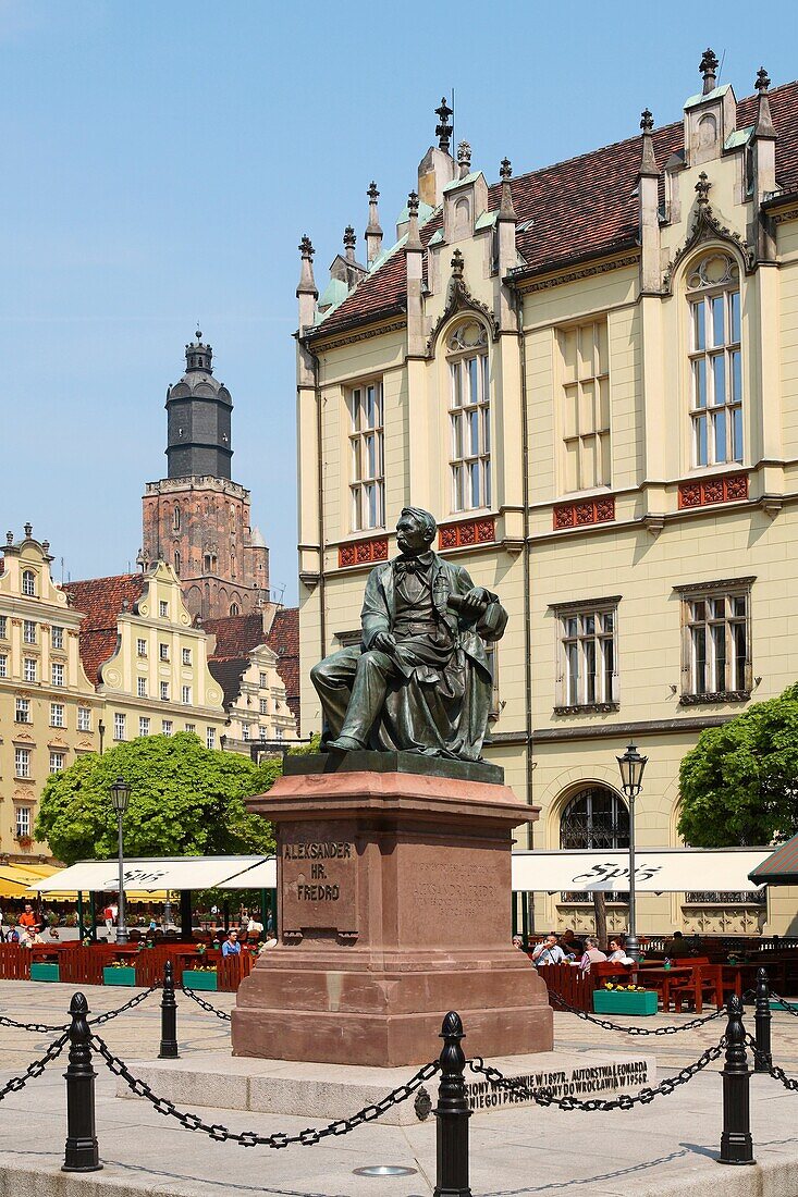 Monument to Alexander Fredro, Main Market Square, Wroclaw, Poland
