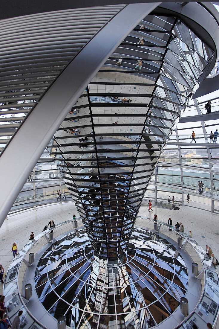 Germany, Berlin, Reichstag, glass dome, cupola, Norman Foster architect