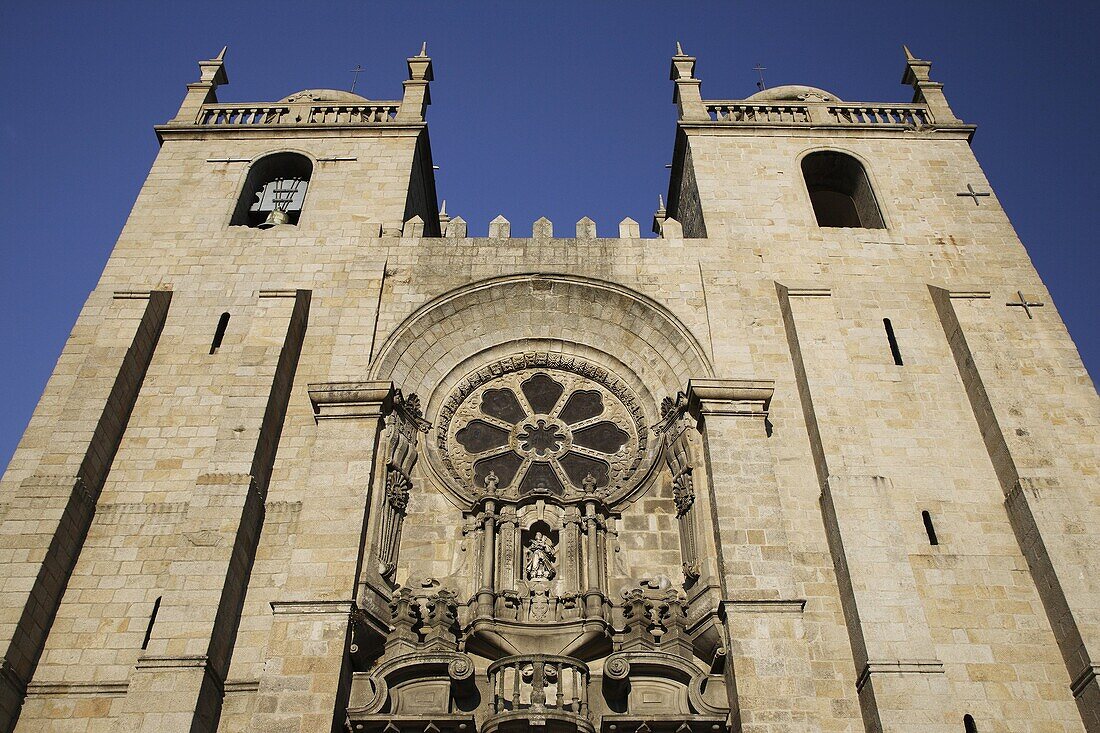 Se Cathedral Main Facade, Porto, Portugal