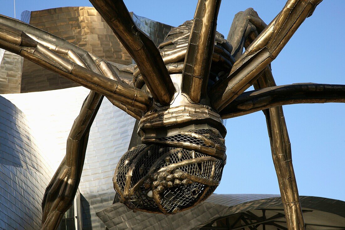 Spider Sculpture by Bourgeois outside Guggenheim Museum, Bilbao, Basque Country, Spain