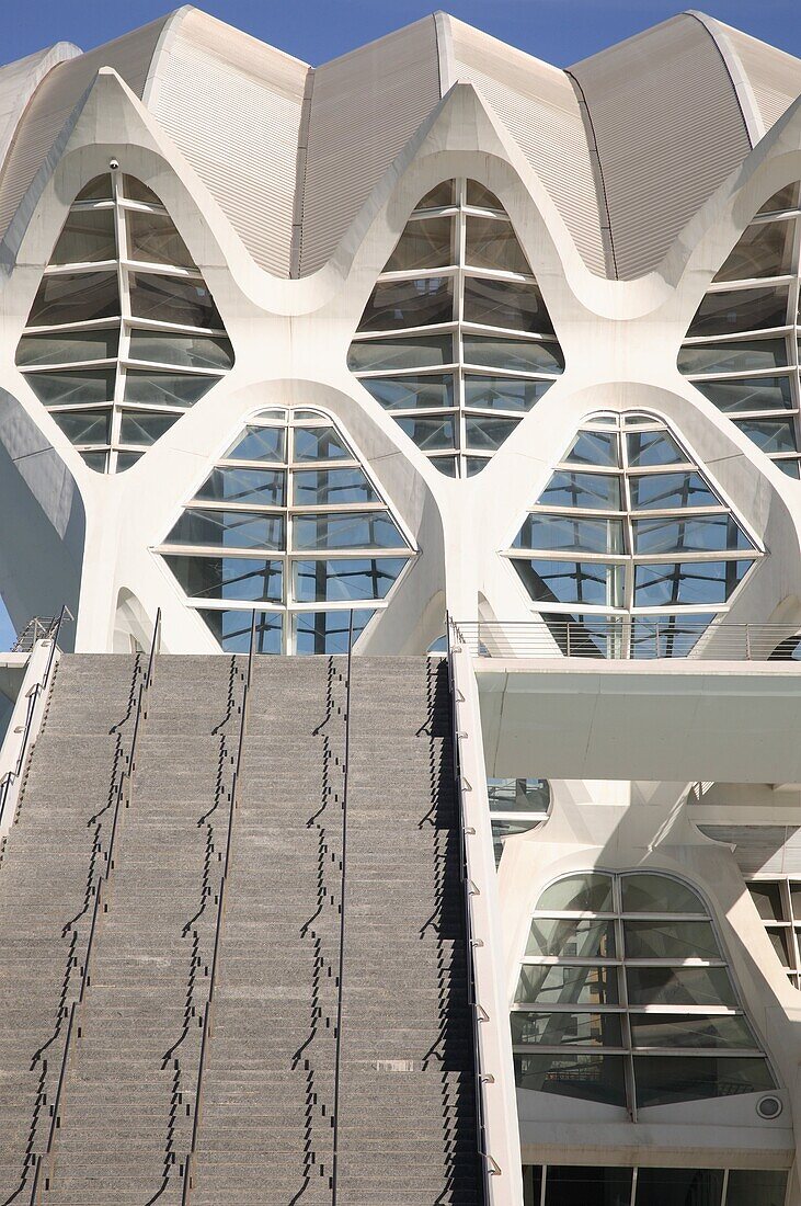 Principe Felipe Science Museum by Calatrava, Science and Arts City, Valencia, Spain