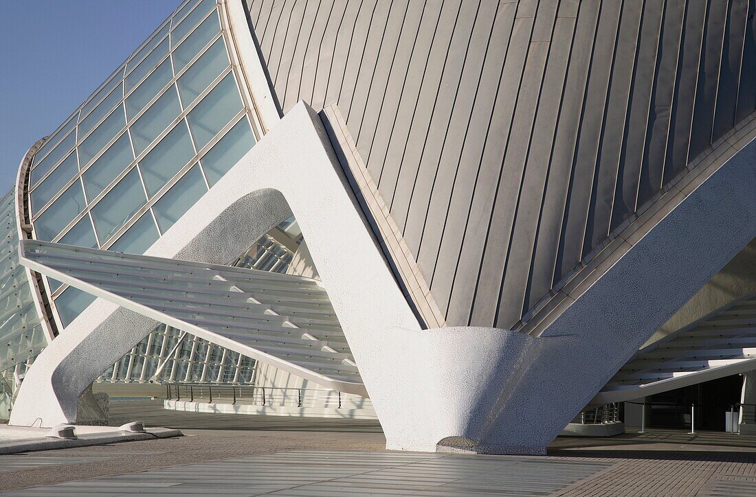 Entrance to the Hemisferic by Calatrava, Science and Arts City, Valencia, Spain