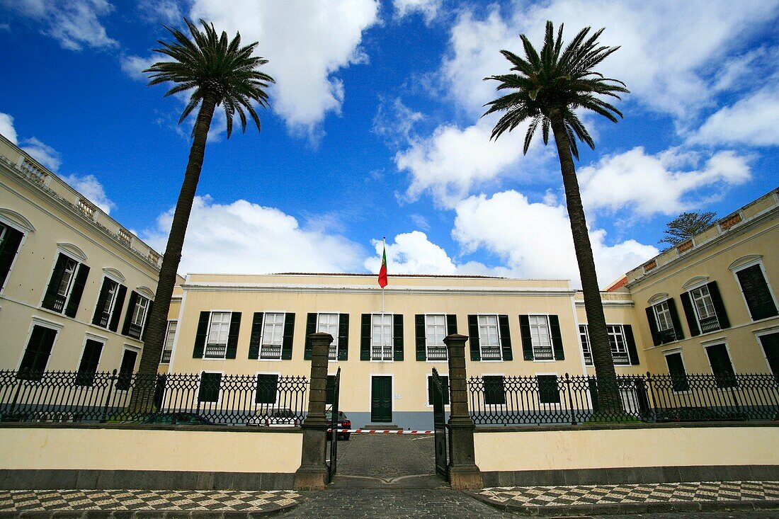 The presidential palace of the Government of the Autonomous Region of the Azores, in Ponta Delgada  Azores islands, Portugal