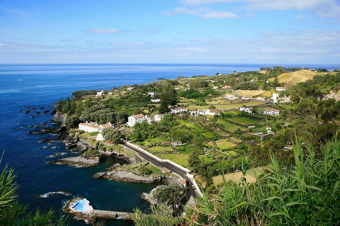 Village of Caloura, in the south coast of Sao Miguel island  Azores islands, Portugal