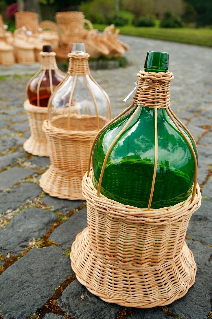 Wicker works, made in Agua de Pau, Sao Miguel island, Azores, Portugal