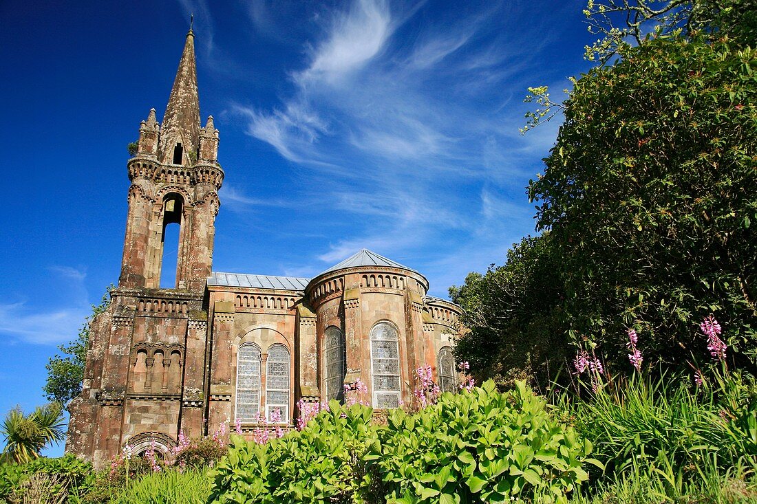 Our Lady of Victories gothic style chapel, located nearby Furnas Lake  Sao Miguel island, Azores