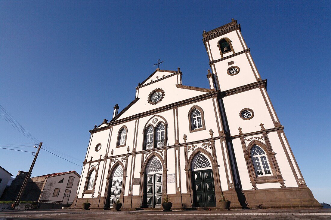 The church in the village of Santo Antonio Nordestinho  Nordeste, Sao Miguel island, Azores, Portugal