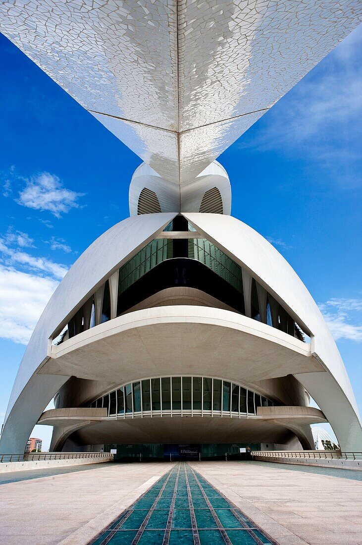 Palacio de las Artes Reina Sofia, City of Arts and Sciences by Santiago Calatrava, Valencia. Comunidad Valenciana, Spain