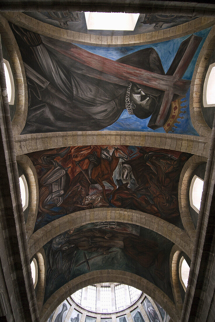 Murals by Jose Clemente Orozco  painted between 1936 and 1939), Instituto Cultural de Cabanas  built between 1805 and 1810), Guadalajara, Jalisco, Mexico