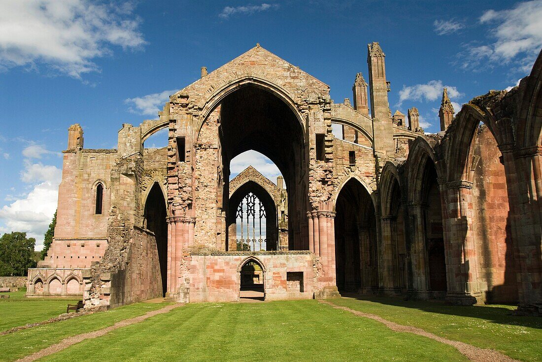 Melrose Abbey, Melrose, Scotland, UK