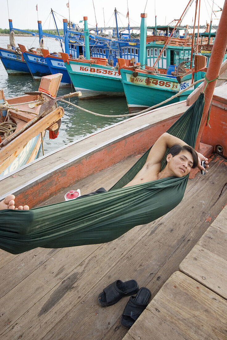 Harbour at Mekong River Delta, Ha Tien, Vietnam