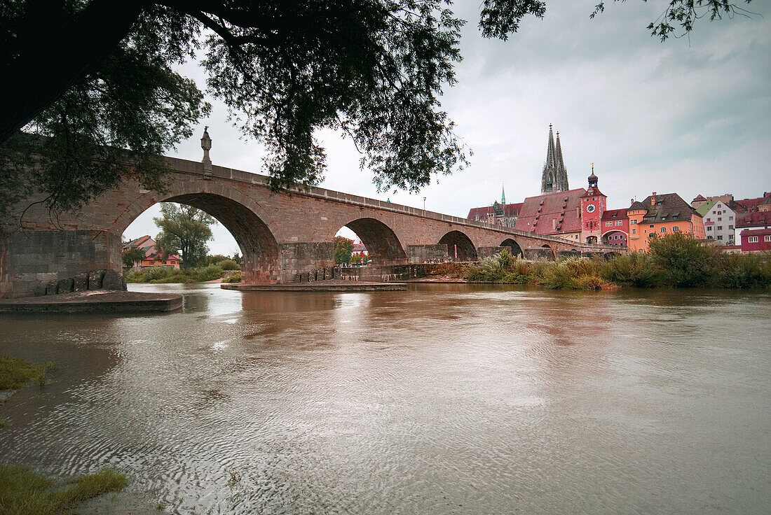 Regensburg and Danube, Bavaria, Germany