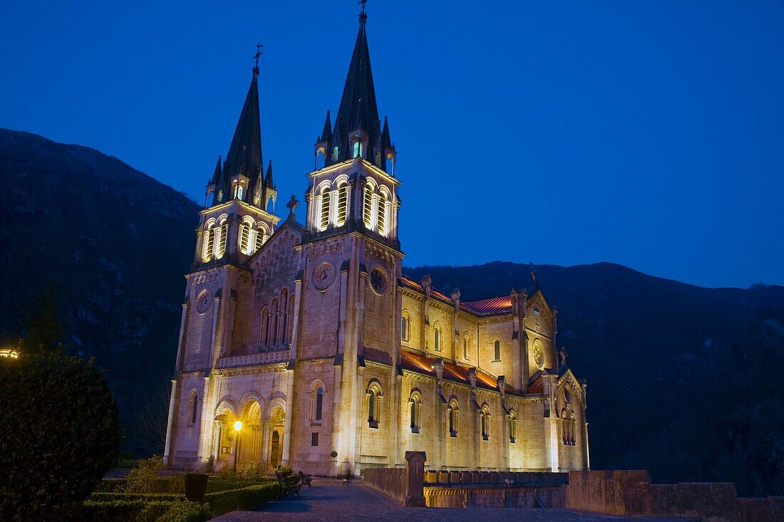 Covadonga Virgin Sanctuary  Picos de Europa National Park  Cangas de Onis Council  Asturias, Spain