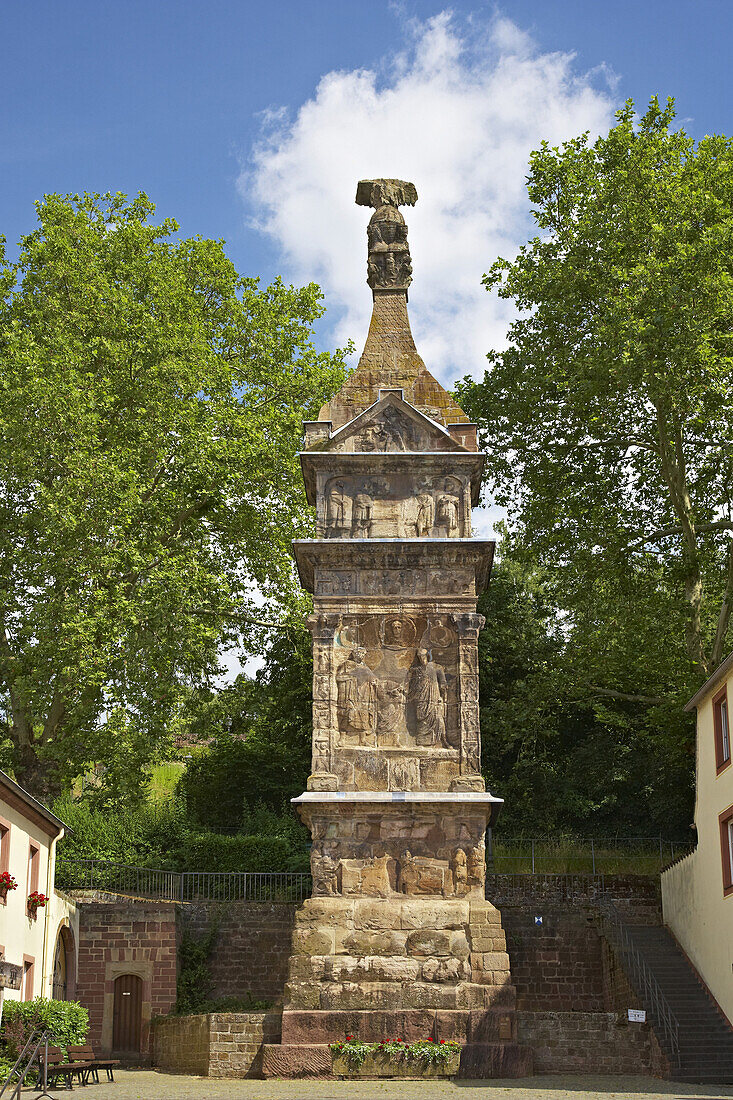 Igeler Säule (um 250 n.Chr.), Römisches Grabmal, Igel, Mosel, Trier, Rheinland-Pfalz, Deutschland, Europa