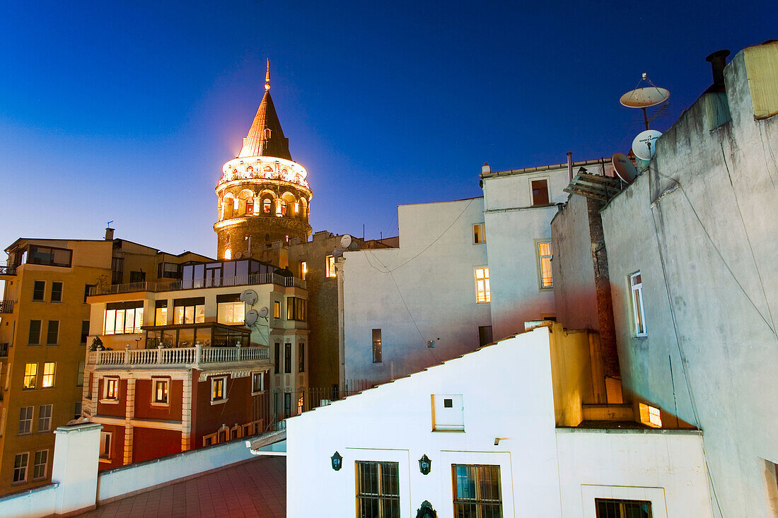 Galata district with Galata Tower, Istanbul, Turkey