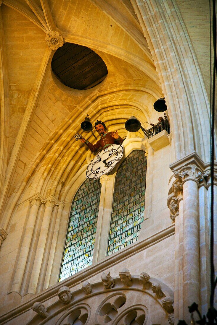 Papamoscas automaton in the cathedral, Burgos. Castilla-Leon, Spain