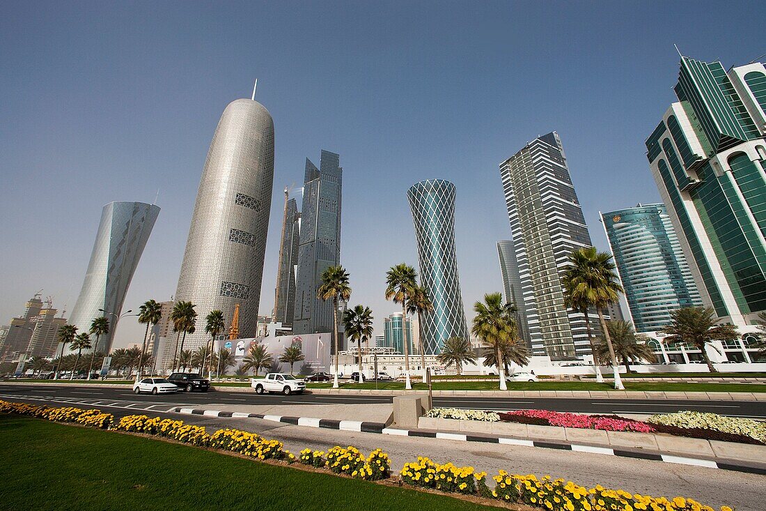 Corniche skyline, Doha, Qatar