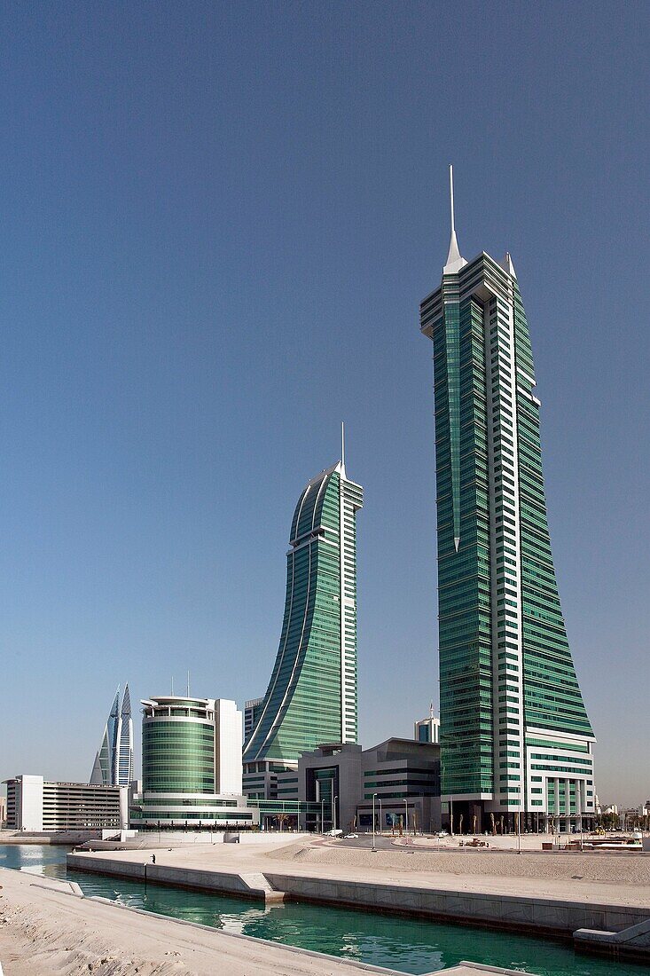 Twin towers of the Bahrain Financial Harbor, Manama, Bahrain