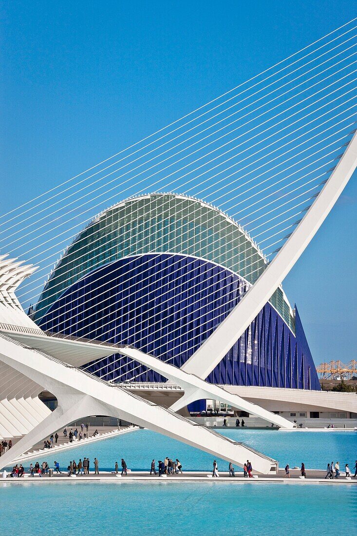 City of Arts and Sciences built by S. Calatrava, Valencia, Comunidad Valenciana, Spain