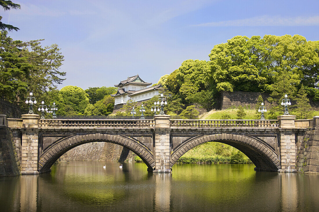 Nijubashi Bridge at Tokyo Imperial Palace, Tokyo, Japan (Spring 2009)